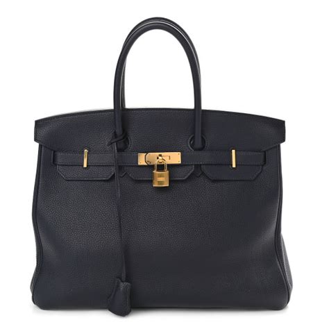 HERMES Togo Birkin 35 Bleu Nuit 924445 